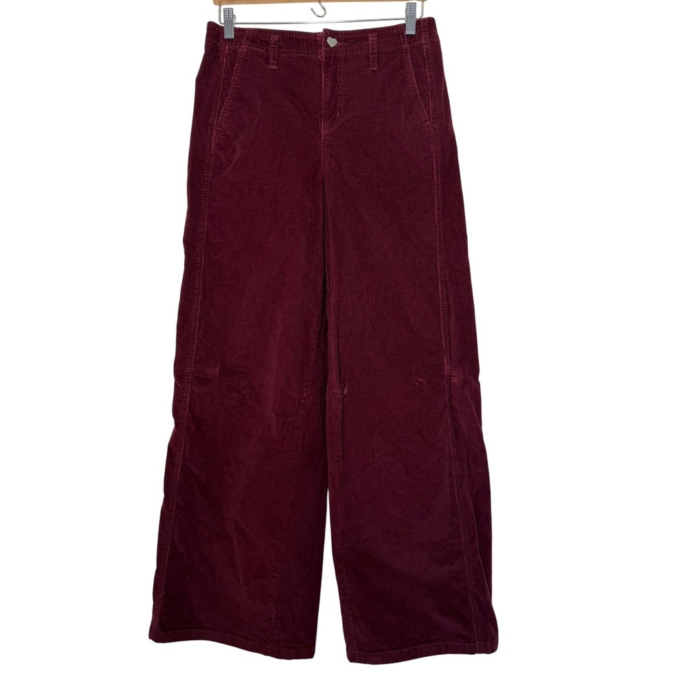 Celebrity Pink Corduroy Pants Womens 9/29 Burgundy Tawny Port Wide Leg High Rise